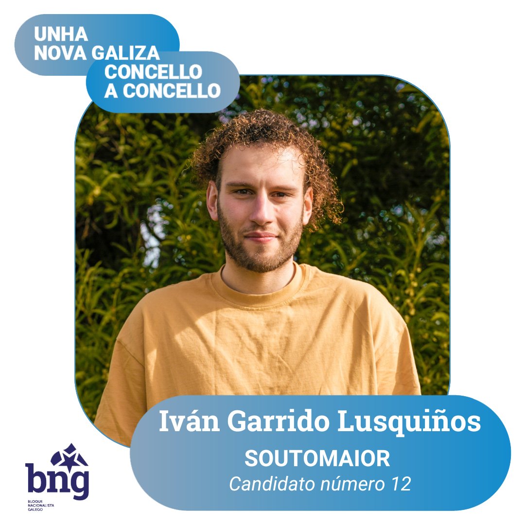 bng_soutomaior's tweet photo. 🫂 COÑECE A CANDIDATURA DE TODA A XENTE QUE LLE QUERE A SOUTOMAIOR

👉 No número 1️⃣2️⃣,  outra das incorporacións que enchen de esperanza a candidatura
Técnico superior en ensinanza e animación socio-deportiva, xogador e adestrador: Iván Garrido Lusquiños!

#SoutomaiorMereceMáis https://t.co/OXlBMHpvZZ