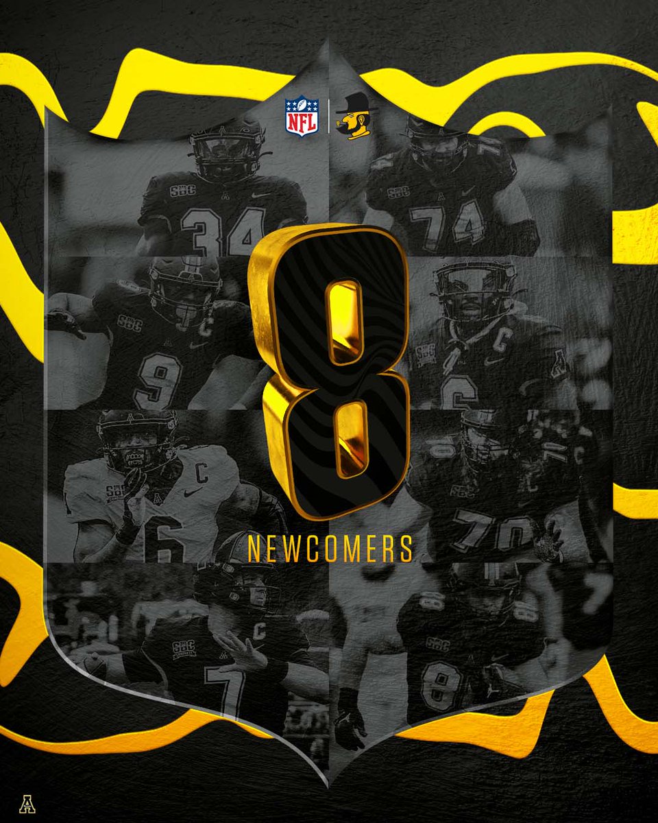 Congrats to our <a href="/AppState_FB/">App State Football</a> alums who will get to work soon as #NFLDraft selections, free agent signees and minicamp invitees!

#AppStateNFL | #GoApp