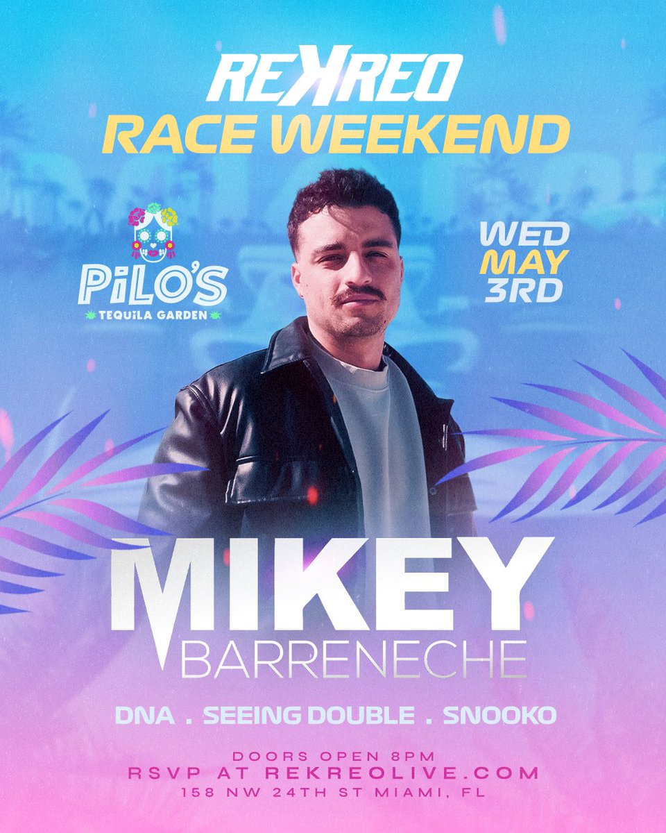rekreolive's tweet photo. Not 1 but 2 events this week..

Wednesday #Rekreo with @mikeybarreneche @seeingdoubleofc @DNAofficials @SnookoDubz at Pilos Wynwood 

Saturday intimacy is key #SocialAnxiety with @ODKofficial @megustaink @LocosMusic at Pilos Beach Club https://t.co/6B7ZfBbPZS