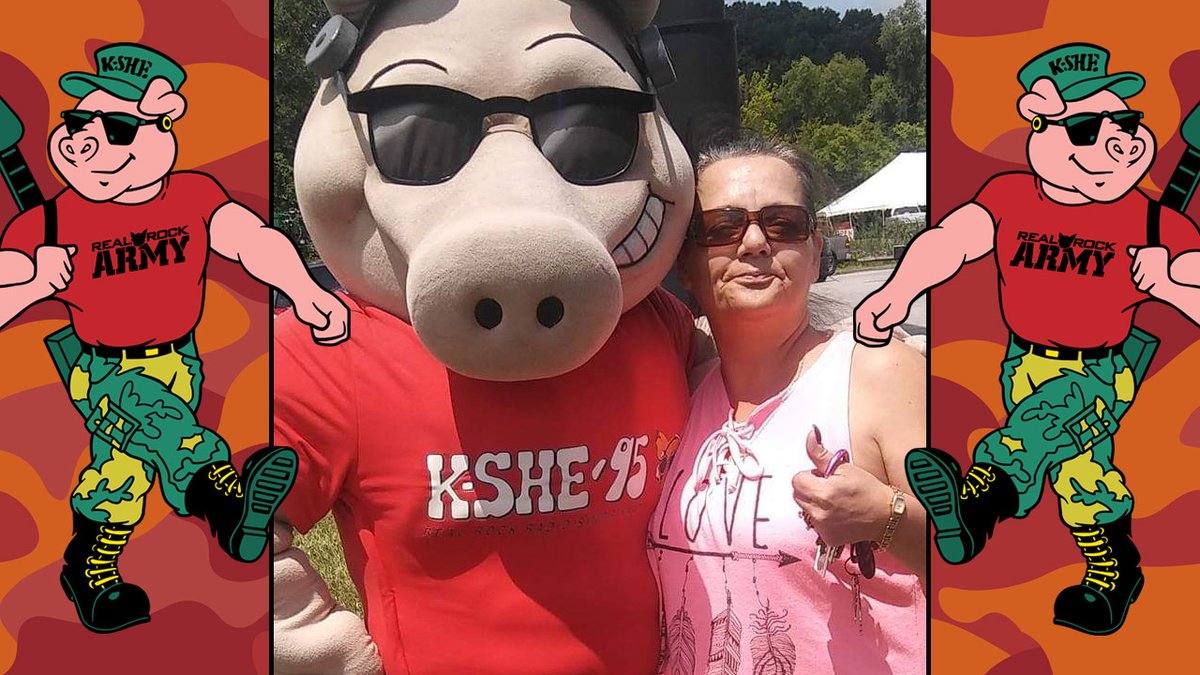 KSHE95's tweet photo. Bonnie Welker Jamerson of St.Charles, MO joined the Real Rock Army today!!! Have you enlisted yet??? --> https://t.co/IwRzyCOyJ6 #kshe95 #RealRockArmy #stl #stlouis https://t.co/hRbyZ5szYy