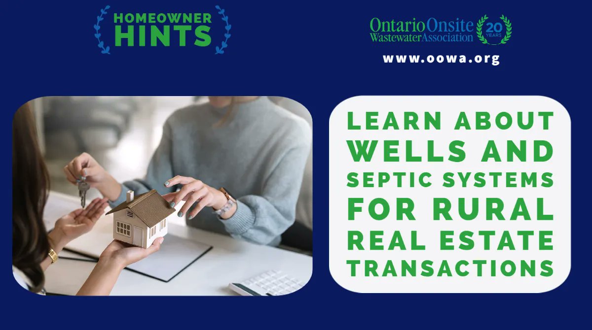 Buying or selling a #rural property 🏡? Here’s what you should know about wells 💧 and #septicsystems during this process. #water #wastewater buff.ly/3OlZxFl @TheOGWA @foca_info @OntarioSeptic @RideauValleyCA @Ptbohealth @SepticCheck @ptbogreenup @kawarthalakes @TheNBMCA