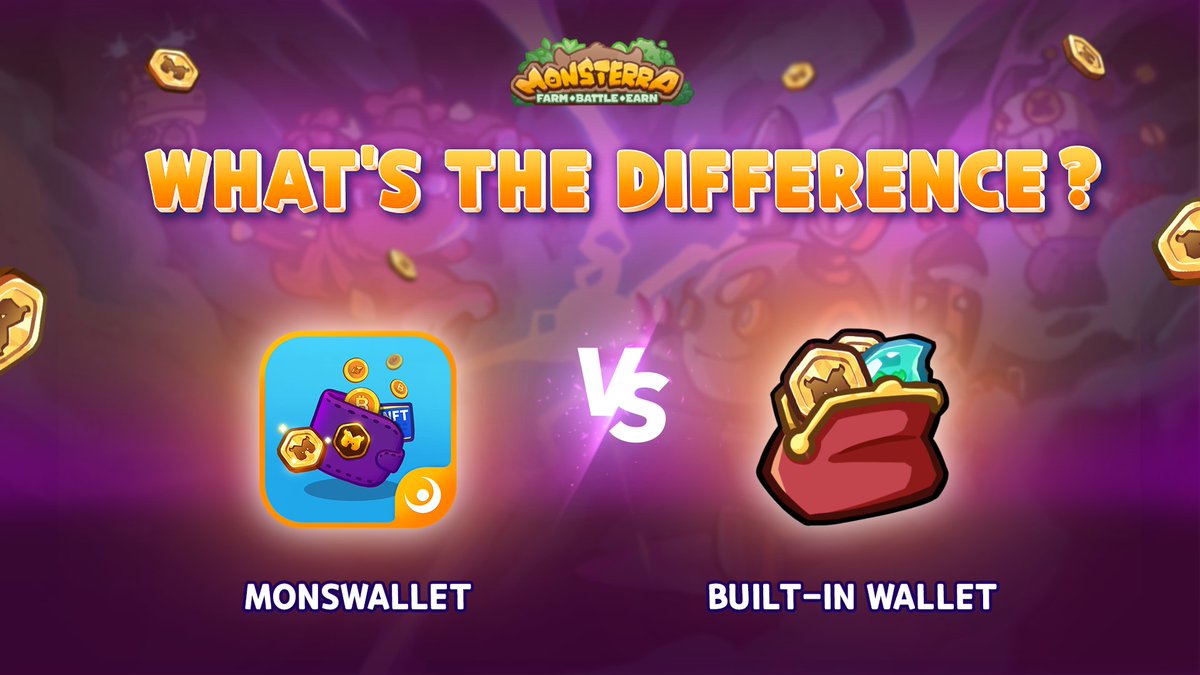 Monsterra_P2E's tweet photo. 🎁10USDT for the best answer!
𝑪𝒂𝒏 𝒚𝒐𝒖 𝒈𝒖𝒆𝒔𝒔:
The usage of #MonsWallet vs #Monsterra Built-in Wallet.
Also, notice that our #MonsWallet releases this early May🗓. Followed up by a super hot event with tremendous rewards🥳
Like & RT & Keep following us for the latest news❗️