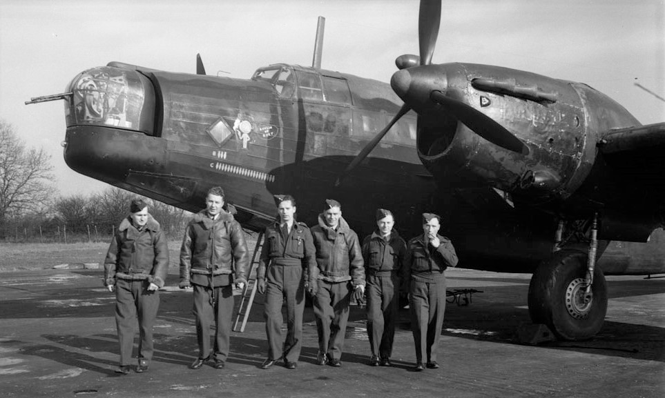 The crew of a Wellington bomber called "Berlin or Bust" of ...