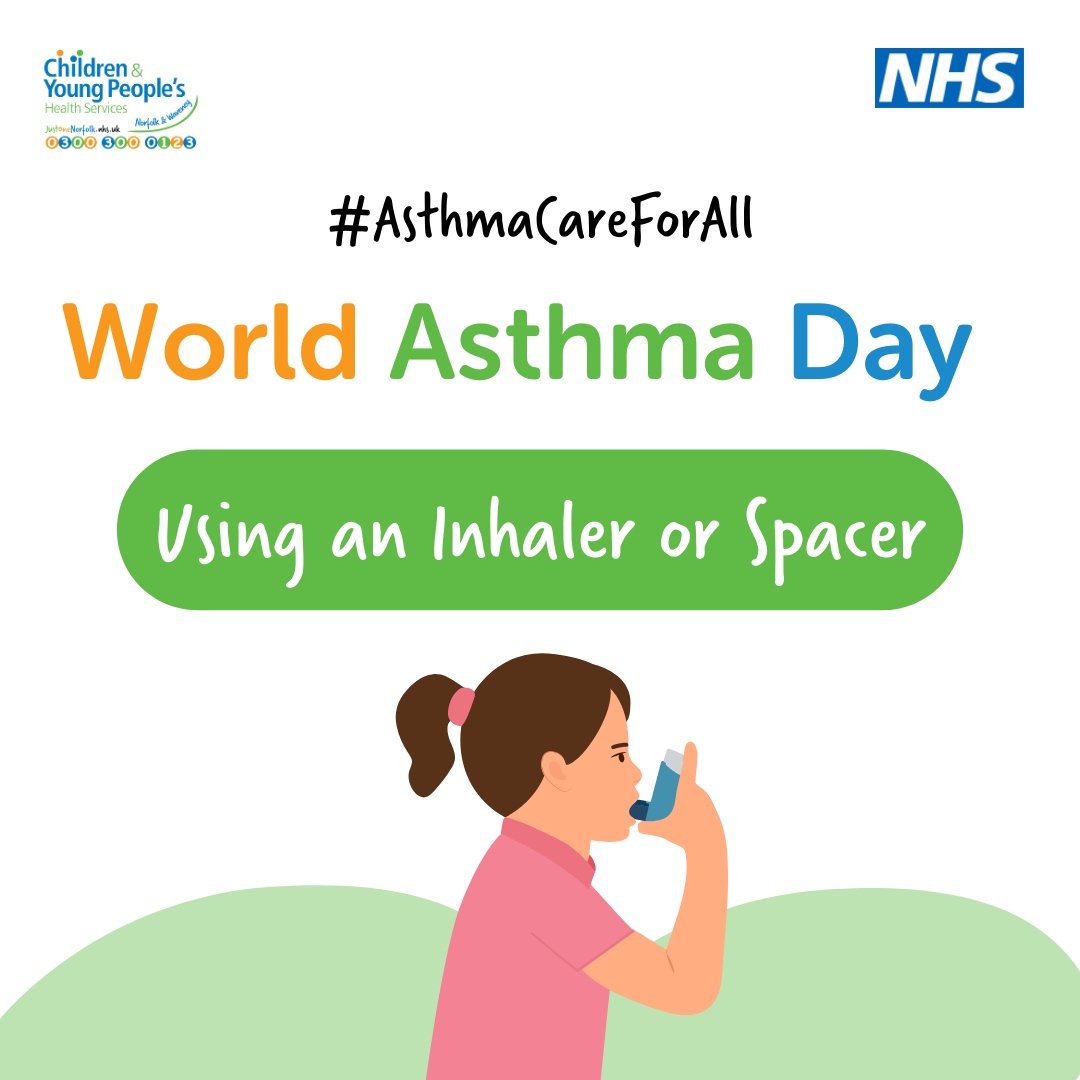 NorfolkCYP's tweet photo. Children may find it quite difficult to use their inhalers and spacer. Our website has some useful information that may help.
If using the inhaler is a regular problem, seek advice from your doctor or asthma nurse.
https://t.co/Myn1MeL7Am
#WorldAsthmaDay #UsingAnInhaler https://t.co/Retajhl9Z2