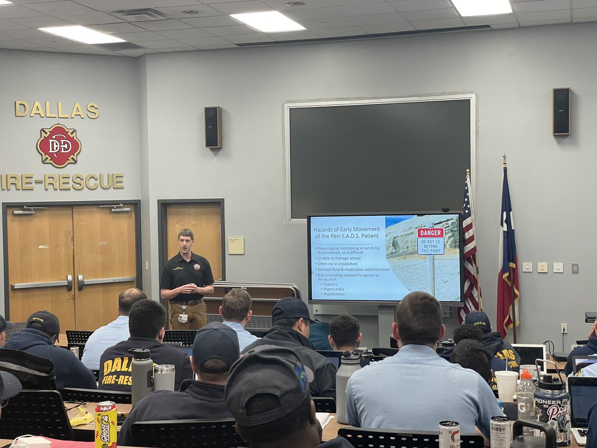 Getting to hear SADS talks from <a href="/BrianMillerMD/">Brian Miller, MD</a> always a great talk!
important takeaways 
-Start where you stand 
-Resuscitation matters
-Ventilation and oxygen is owned by EMS providers
-stop rushing patients to the box, take the tools to them!