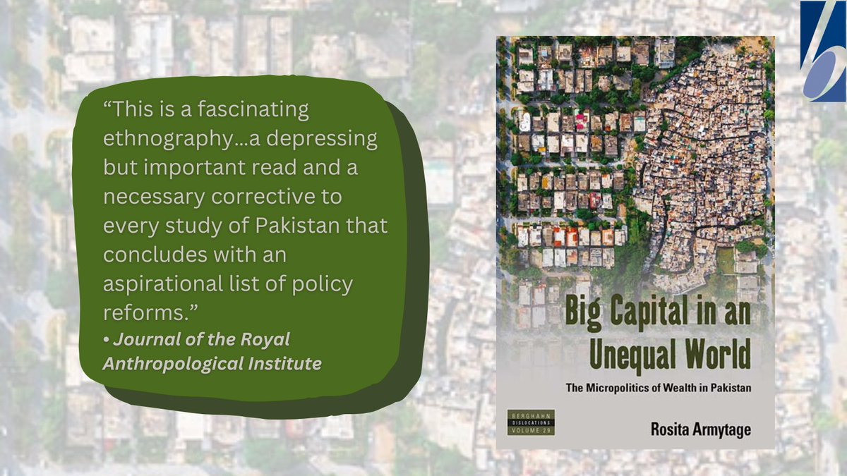 berghahnbooks's tweet photo. Watch author Rosita Armytage(@PakRosi) discussing the lives of the elite in Pakistan and her book, BIG CAPITAL IN AN UNEQUAL WORLD, on the podcast The Pakistan Experience  @ThePakistanExp1   https://t.co/BReyzJGsYv https://t.co/Tv8NI3Zk6Q