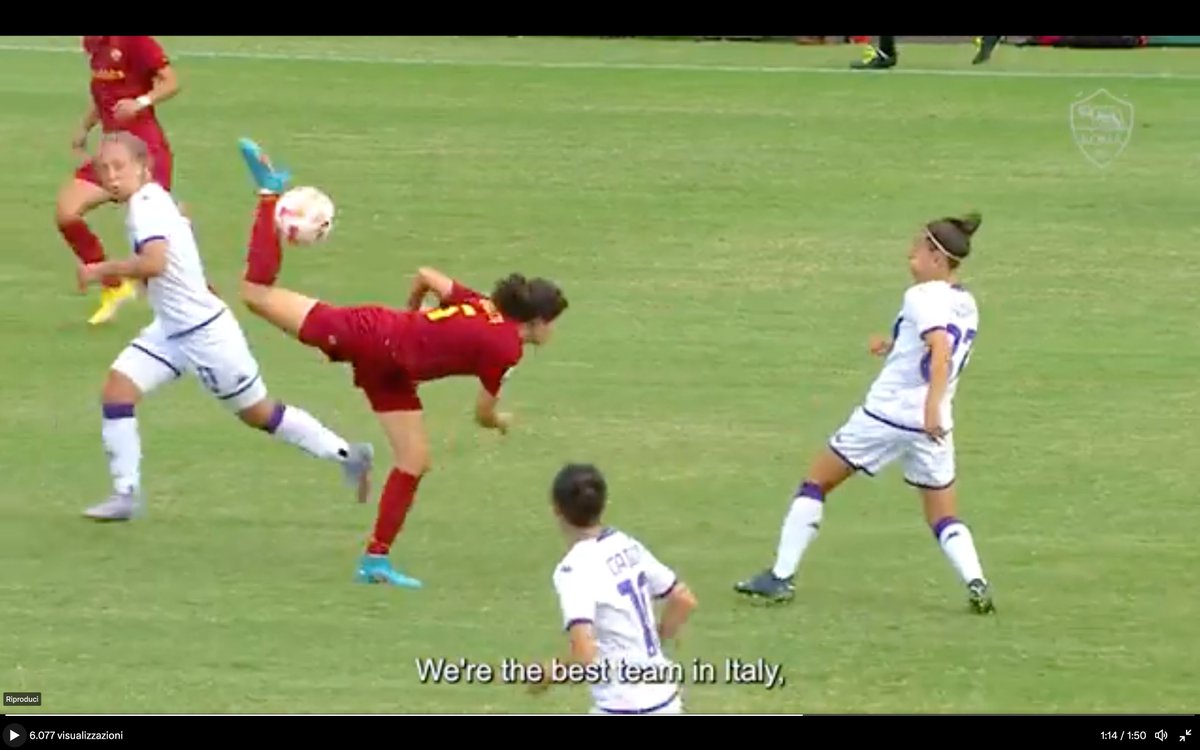 andrearango's tweet photo. @ASRomaFemminile The best team in Italy 💛❤️ https://t.co/YF47cuJ4RA