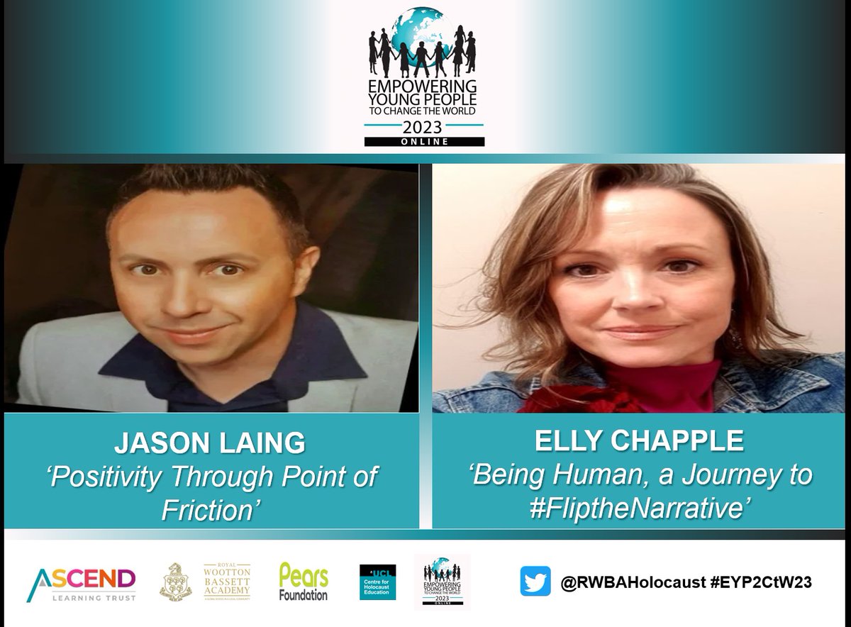 RWBAHolocaust's tweet image. Some days, some people, some stories are simply "Wow".

Today, @JASONLAING15 @elly_chapple shared their stories, experience &amp;amp; insights with 400+ educators in at least 11 countries - they truly informed, engaged, inspired &amp;amp; empowered. 1/11 #EYP2CtW23