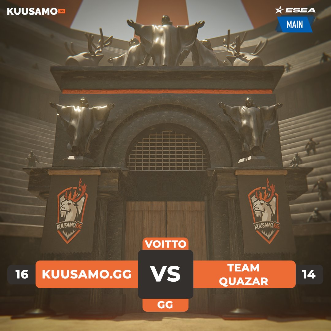 Katsos vaan, turB tuli, nimittäin vihulle 😀 ehheh

ESEA Main 3-3. Seuraava ottelu huomenna klo 20:00.

#KUUSAMOgg #esportsfi #csgofi