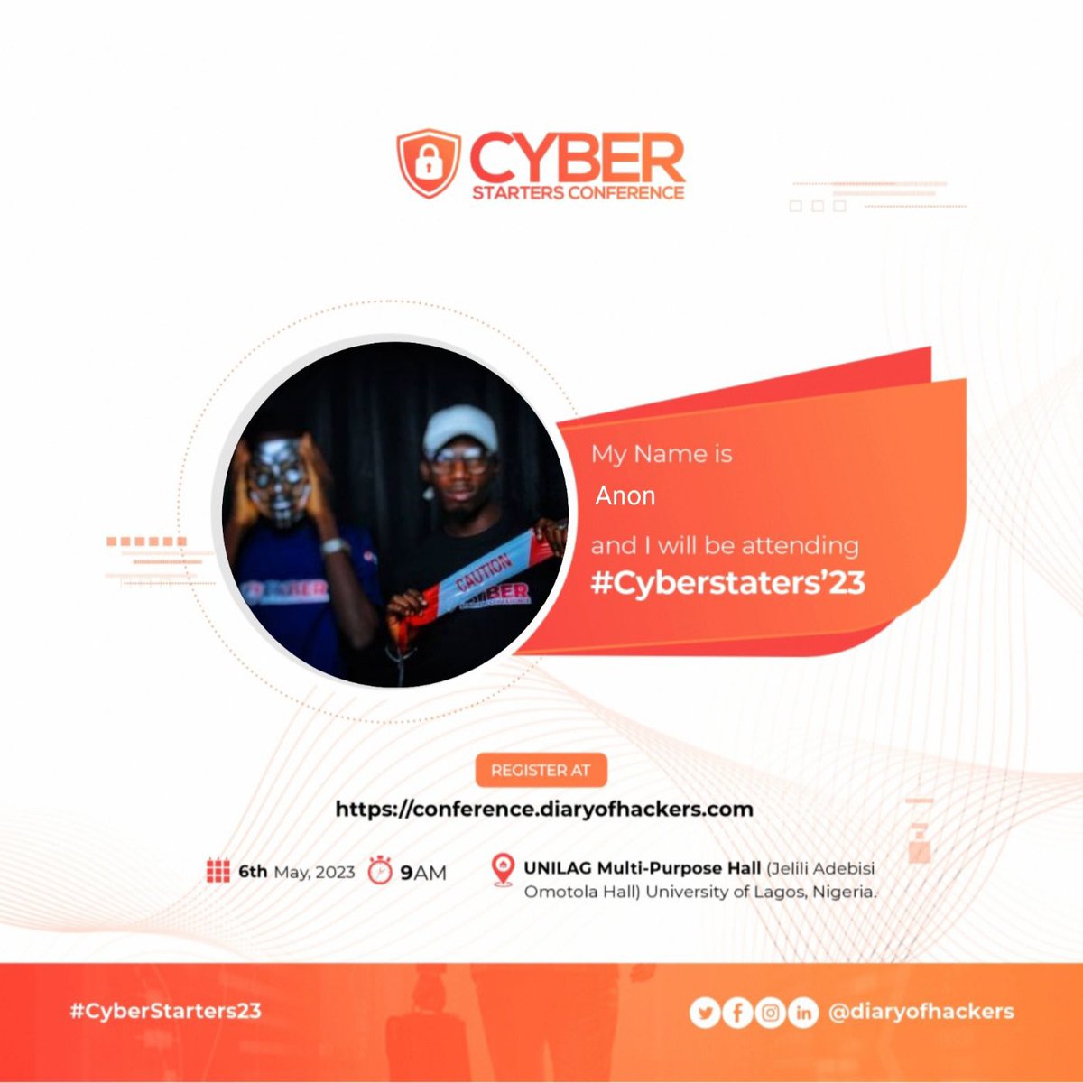 DoHAfrica's tweet image. Remember when we said paint social media?

Well, we are thrilled to inform that you can now generate your personalised flier. 

Get yours at getdp.co/KvB.
Repost it on your social media using the hashtag #CyberStarters23 also tag us

Find other attendees and connect!