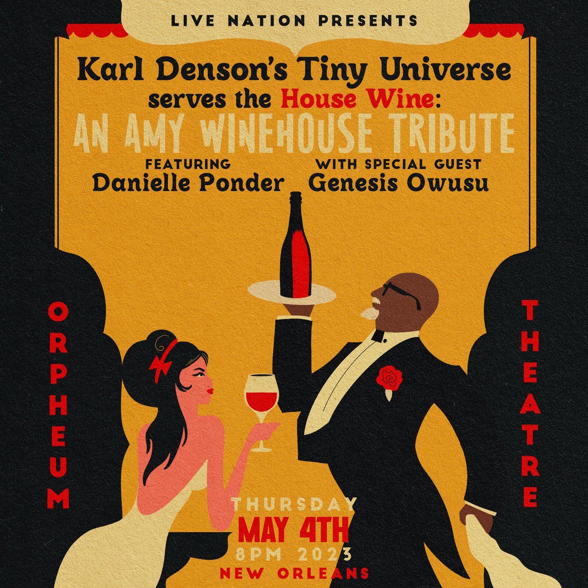 May 4 KDTU serves the House Wine: An Amy Winehouse tribute with the amazing @danielleponder1 & @genesisowusu at the #OrpheumTheater. Let’s celebrate this music together y’all, gone too soon but the love lasts forever. See you at the fest! Tix & Info - bit.ly/3KN858J