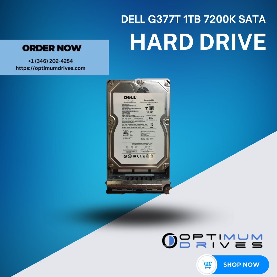 optimum_drives's tweet photo. Say goodbye to slow load times and hello to seamless performance! with "G377T".

G377T | Dell 1TB 7200k SATA 3Gbps 3.5-inch Hard Drive

Visit us: https://t.co/aNkchATeCz

#optimumdrives #itparts #itpartssupplier #products #marketing #order #shop #g377t https://t.co/Z9PquS4JoE