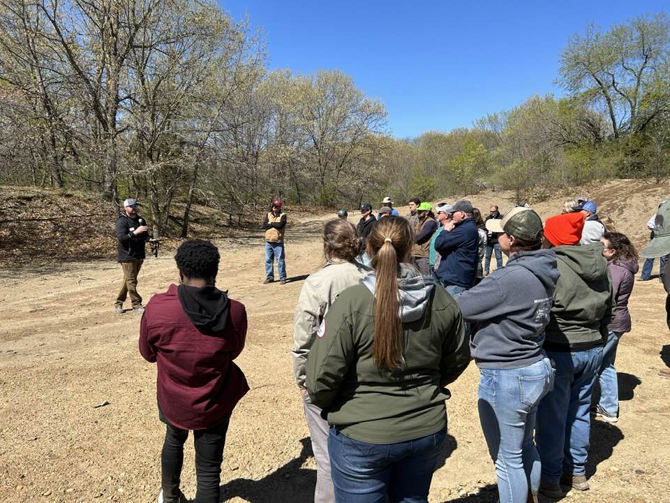 IADeptAg's tweet photo. 100+ people attended a Soil and Water Conservation Week field day and tour of an abandoned coal mine held near Knoxville. When reclaimed, this desolate-looking land will again support vegetation and wildlife. Thanks to @RepMMM attending and @OSMRE for partnership. #CleanWaterIowa https://t.co/9sjscnGU6q