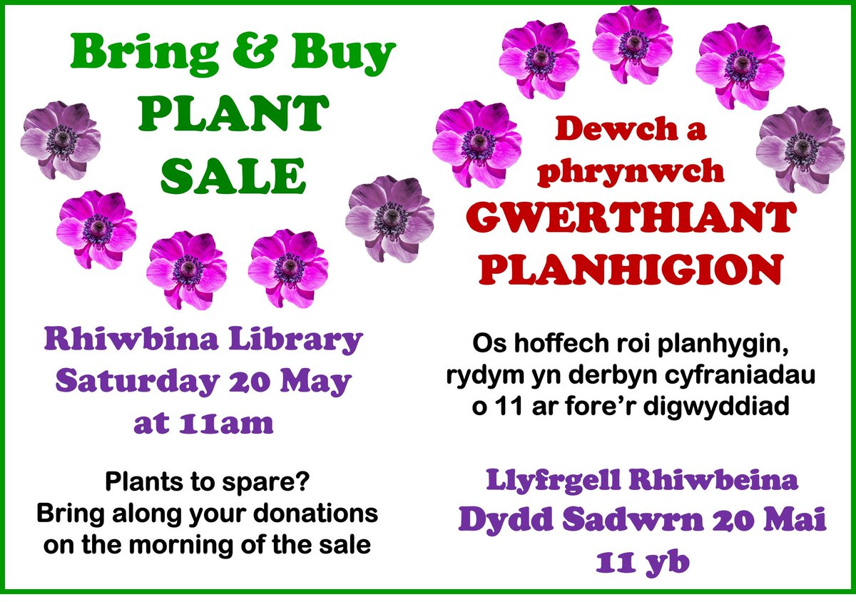 Plant sale on Saturday 20th May!