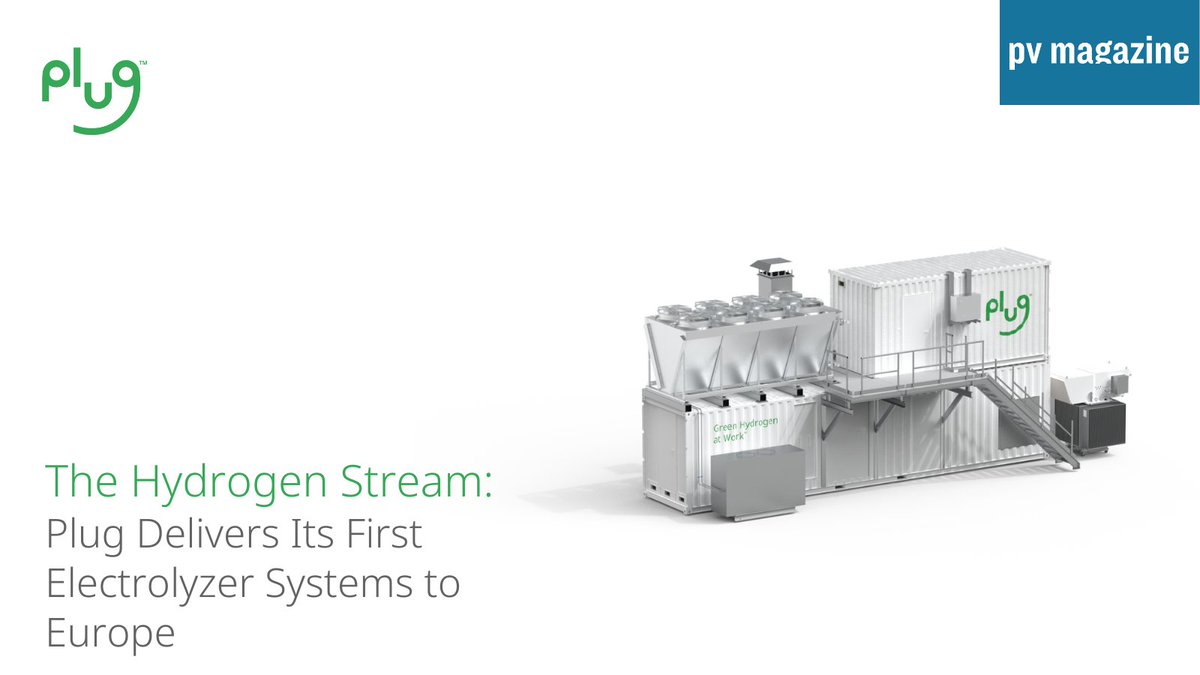 Plug has successfully delivered three containerized electrolyzers to <a href="/AndreaGanzair/">GANZAIR</a>. These are Plug’s first delivered electrolyzer systems in the EU and we are thrilled to see them go into operation soon! Read the full story by <a href="/pvmagazine/">pv magazine</a> here bit.ly/3npMaeY