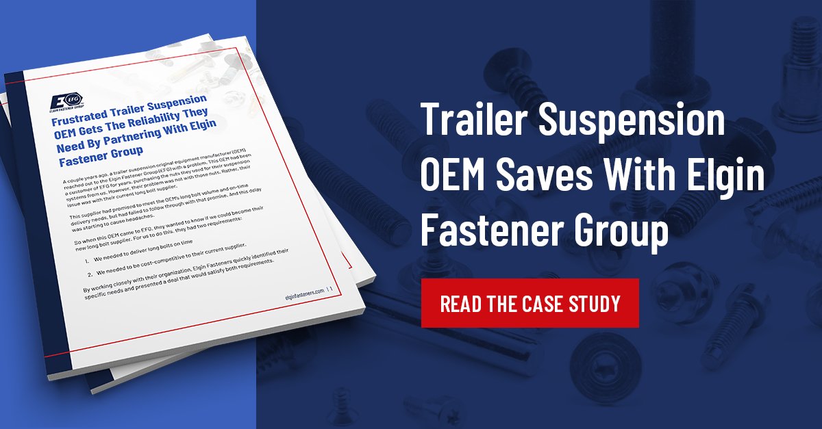 elginfastener's tweet photo. See how we helped an OEM get the supply continuity for its #SpecialtyFasteners. https://t.co/5C9pGs9UvK
#ElginFasteners  #SupplyChain #OEM #TrailerSuspension #FastenerSolutions #QualityFasteners #Reliability #SupplyContinuity #B2B #Innovation #BusinessSolutions #SuccessStories https://t.co/4wwCAilkmi
