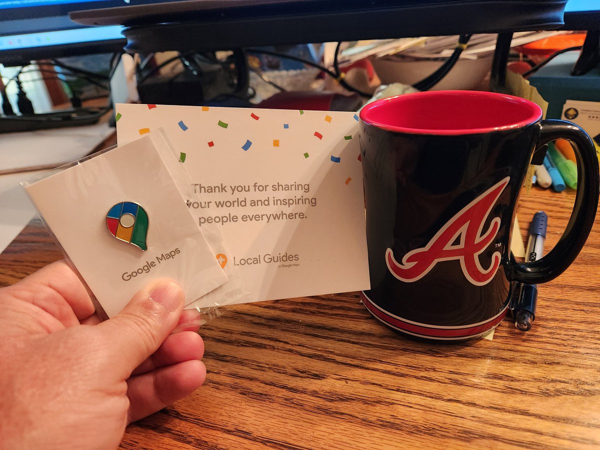 Got my new Braves mug and my local guides pin in the mail today.  #googlelocalguides #thesaltnet #marketingstrategist #Braves