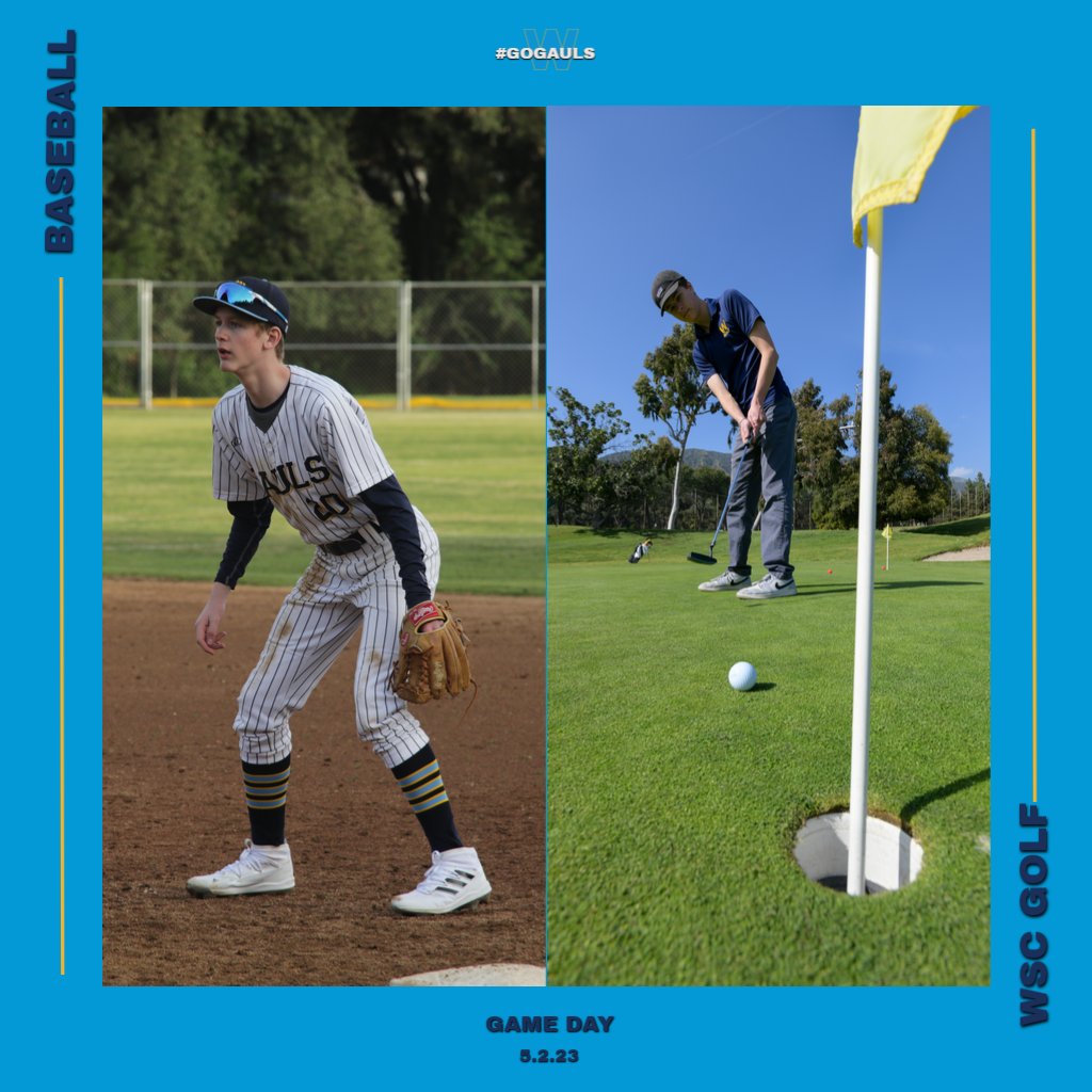 GAME DAY! WSC Golf is traveling to Lakewood to play league prelims all day today. Baseball is heading to South El Monte to play their first playoff game of the season. Let's go Gauls!