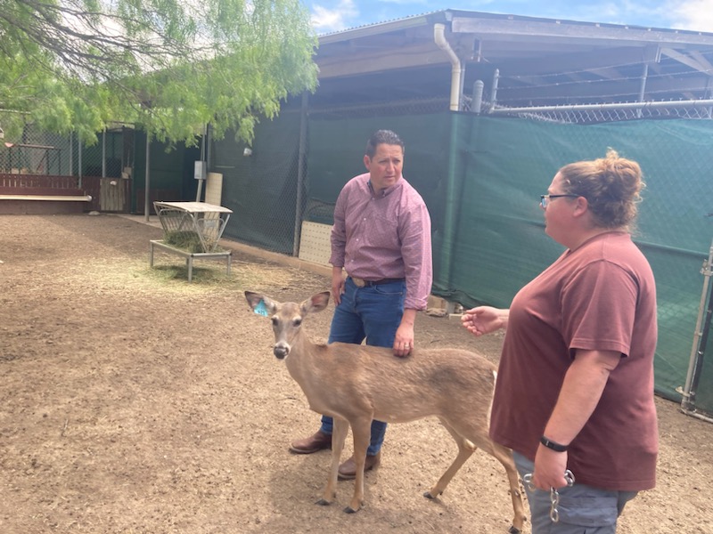 txresearch's tweet photo. Big thanks to @RepTonyGonzales for your time at our #AgriLifeResearch and Extension Center at Uvalde. Great discussions on produce, vegetables, wildlife, ticks, Ag as STEM! https://t.co/lpVgSdkz2J