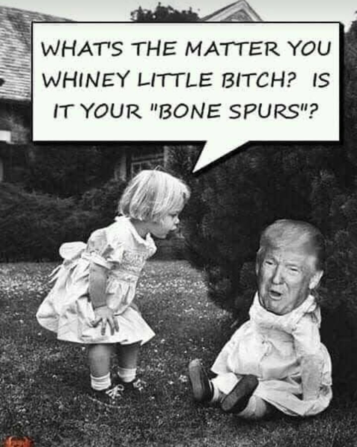 RT @SueZieCue: Cadet Bone Spurs https://t.co/hvfx13s5bb