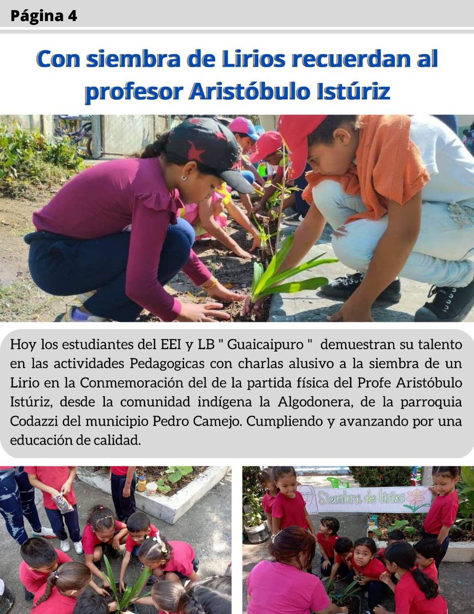 #EnFotos | Hoy #02May presentamos la 2da Edición del Periodico de Zona Educativa Apure, con las noticias relevantes del trabajo que se está desarrollando en dicho Estado por todo el Gremio Educativo. <a href="/_LaAvanzadora/">Yelitze Santaella</a> @MPPEDUCACION <a href="/eduardopiate2/">eduardo piñate</a> <a href="/marys_orasma/">Marys Orasma</a> <a href="/info_mppe/">INFO MPPE</a> <a href="/DGRPA1/">@DGRPA1</a>