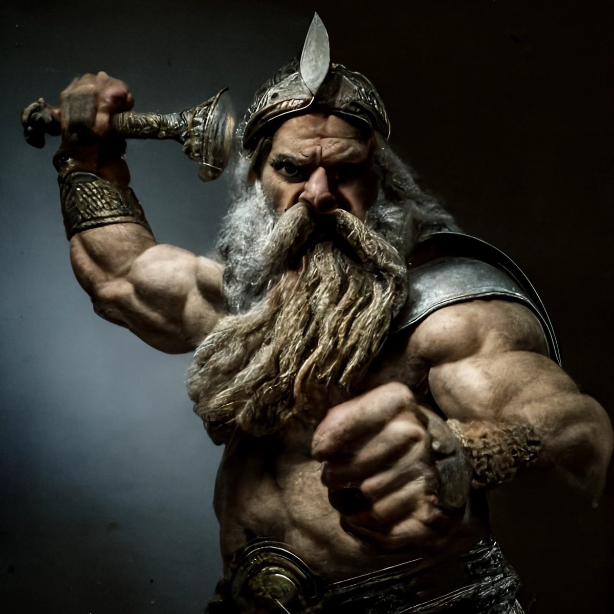 NimrodtheFierce's tweet photo. He charged into the fray, unleashing a fury of blows that crushed fiend after fiend. His movements were swift and precise, and his battle prowess was unmatched https://t.co/hXaDvCIVJ7