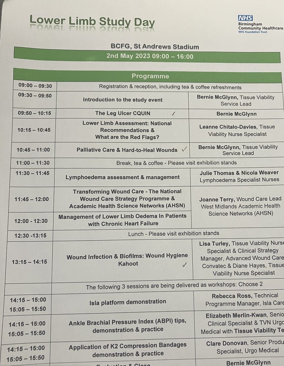 Great day for the lower limb update 🦵#legsmatter ⁦<a href="/ViabilityTissue/">Tissue viability</a>⁩ ⁦<a href="/AdultBchc/">AdultCommunityServicesBCHC</a>⁩