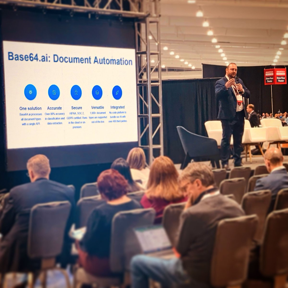 How will Base64.ai 's artificial intelligence change document processing? Our #CEO is on stage to share our vision with the #insurance leaders. #insurtechhartford #ai