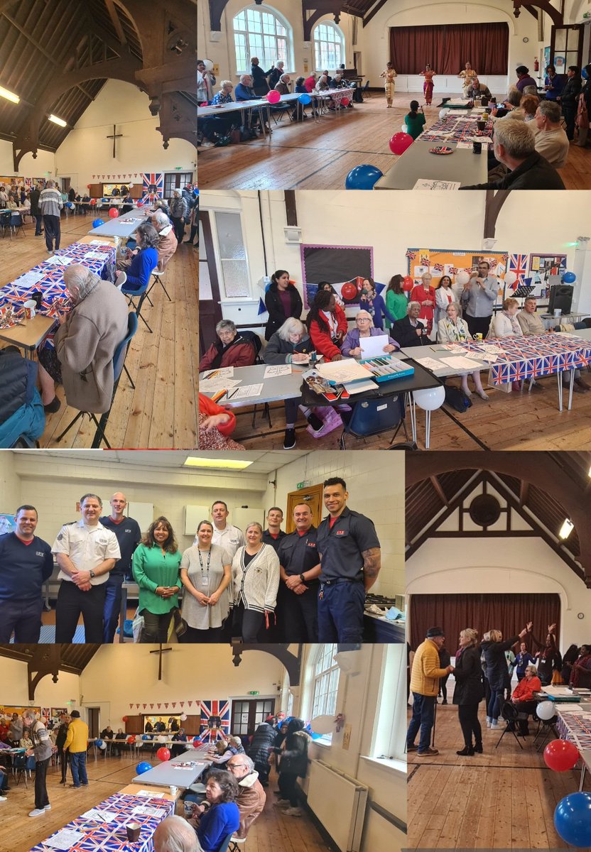 Some photos of today's visit to Coulsdon Methodist Church for King Charles III #Coronation #DementiaCafe day by #PurleyFireStation. Meeting up with the local groups is a great way to share information. #Firesafety @MSHFoundations @AgeUKCroydon @MPSCroydon @hmkingcharles3