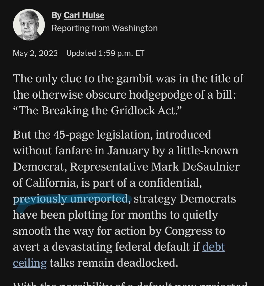 JesseStratton's tweet image. Previously unreported is an interesting thing to call a plan that has been discussed on PSA since simple Kevin couldn't get elected speaker among his own party in under 12 ballots. .@jonfavs