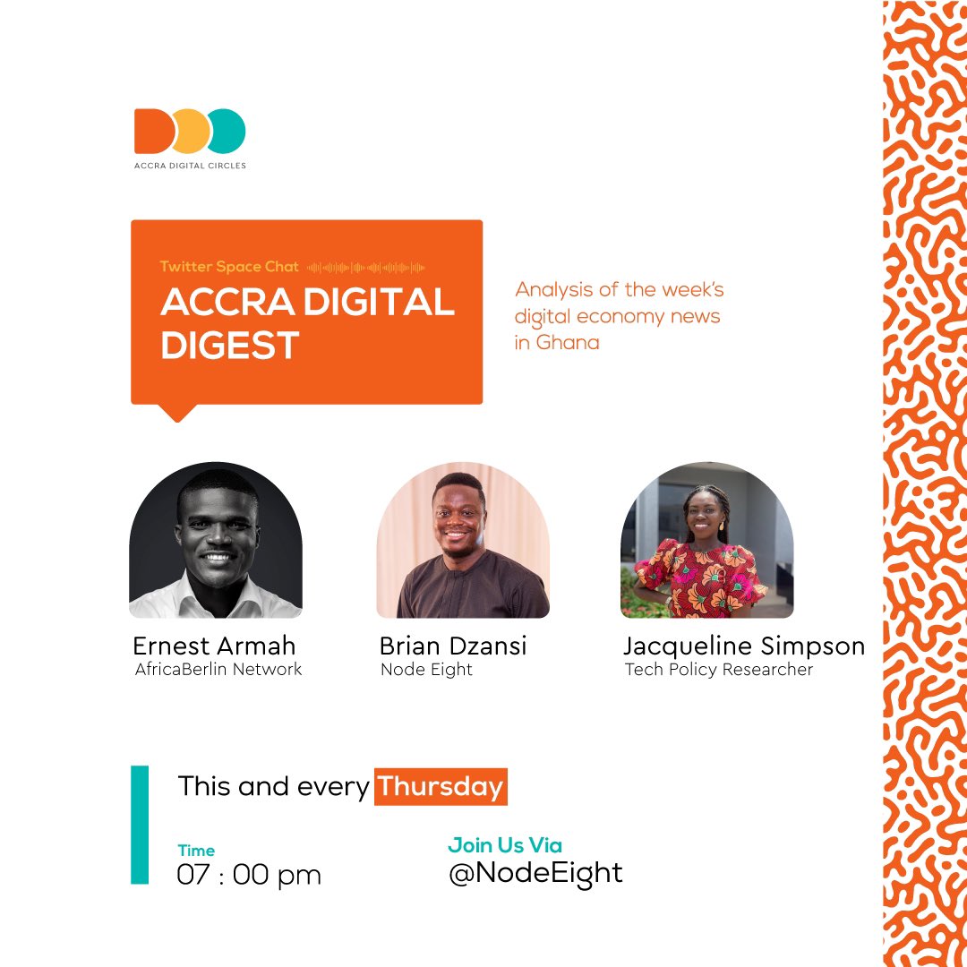 Join us later this week as we take another thrilling dive into all the perspectives  and analysis of news making rounds in Ghana’s tech space Schedule here x.com/i/spaces/1BRJj…