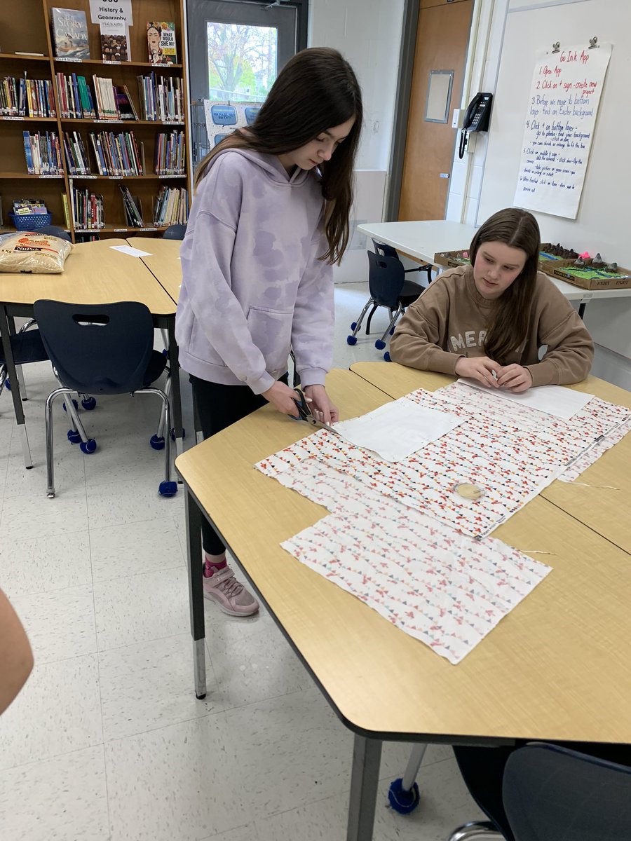 My heart is full as the gr 7 and 8 sewing club members worked with and taught our new Gr 6 members. <a href="/SEWchargers/">SEWchargers</a> <a href="/SCCDSB/">St. Clair Catholic District School Board</a>