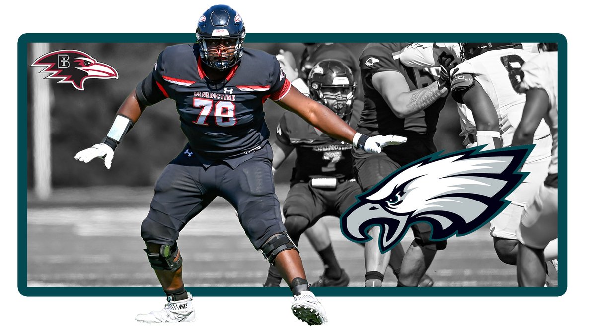 All-American Chim Okorafor invited to Philadelphia Eagles rookie minicamp ravenathletics.com/x/yeyts #HeartFB #NAIAfootball #UnleashGreatness