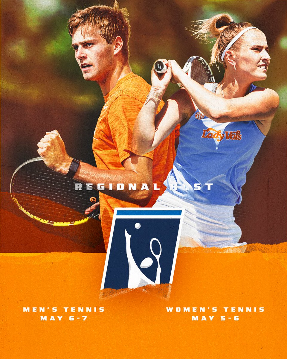 Home sweet home to me 🎶

<a href="/Vol_Tennis/">Tennessee Tennis</a> &amp; <a href="/Vol_WTennis/">Tennessee Women's Tennis</a> are back on Rocky Top this weekend, hosting the NCAA Knoxville Regional! 

Come support your Vols &amp; Lady Vols in a smashing home event!