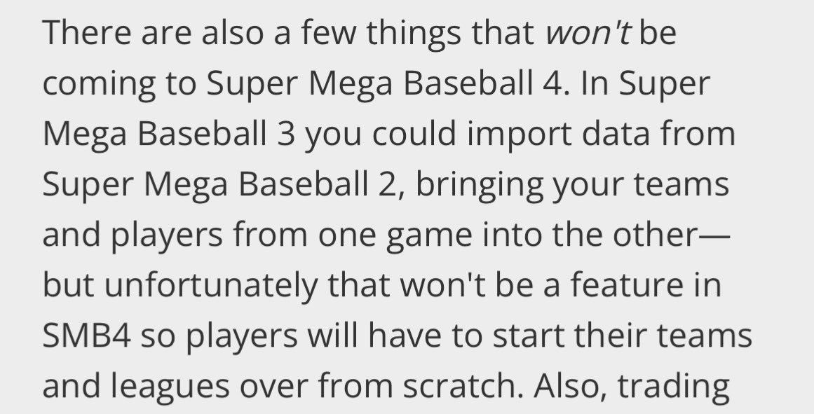 SSBLtv's tweet photo. Excitement and disappointment all in the same day with the reveal of @SupMegBaseball 

With the lack of an import tool we will evaluate the transition from SMB3 to SMB4 for the upcoming Season X in the coming weeks! 

More to come! https://t.co/jHz3hO0qVG