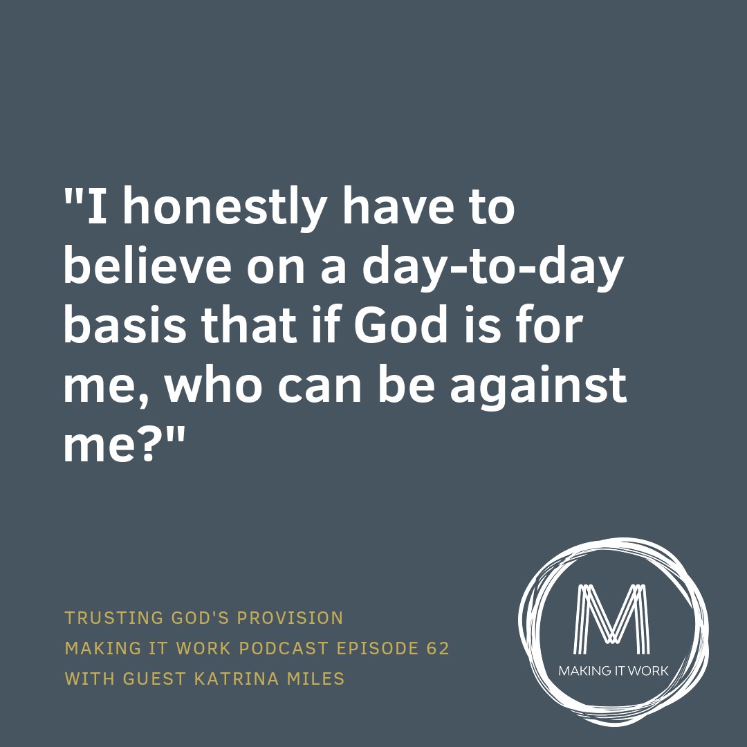 TheoWorkProject's tweet image. This week&apos;s Making It Work podcast guest Katrina Miles started her own company, a step of faith that has challenged her to trust in God&apos;s provision to pay the bills while seeking God&apos;s kingdom in her work. Listen at buff.ly/40WE4IC 

#Christianity #christianpodcast