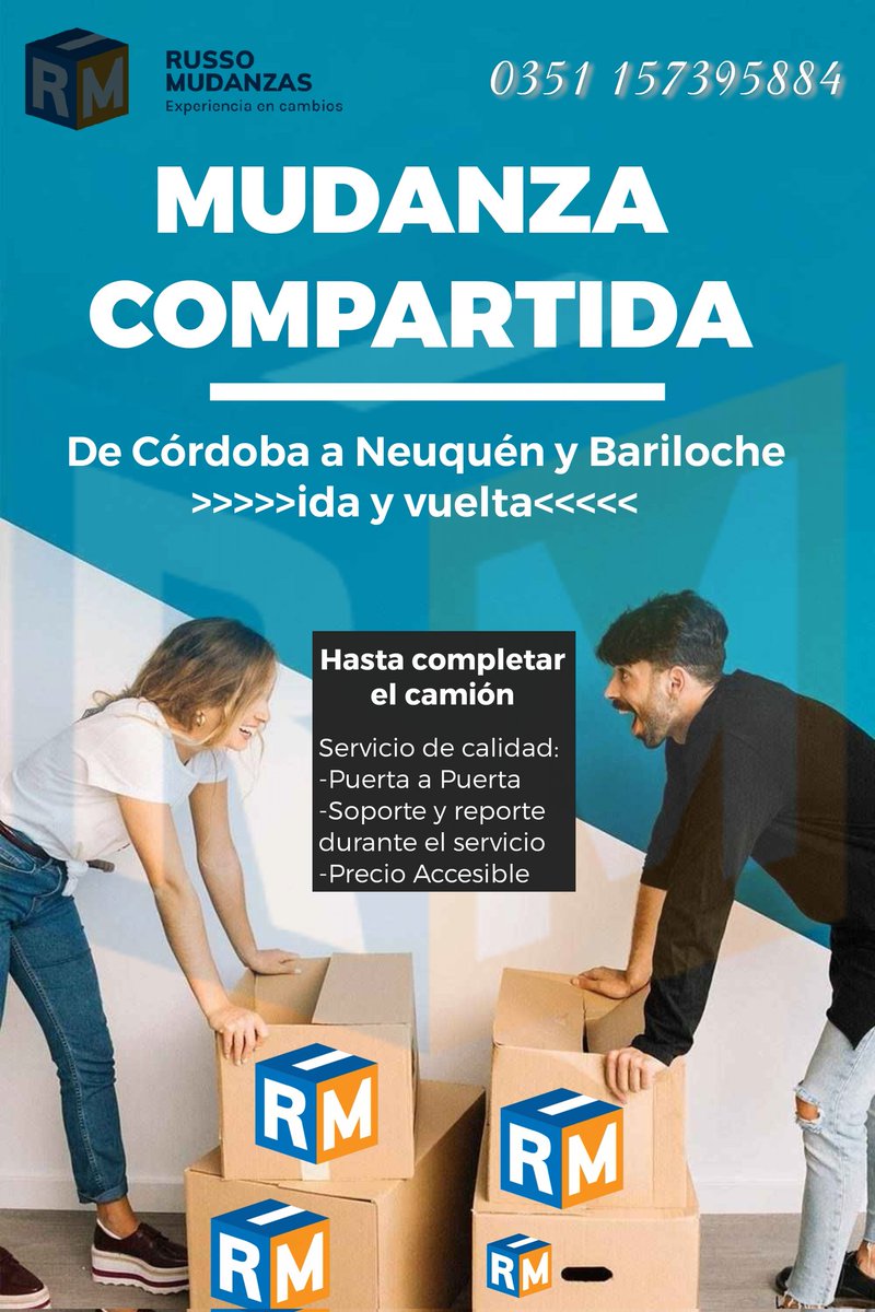 RussoMudanzas's tweet photo. • Combinada Mayo 2023
•
•Mudanza compartida a Neuquén, cutral CO, plaza huincul, cipolletti, Centenario y alrededores
•
•
Presupuestamos sin compromiso
@NuevaCbaVENDE @VivireNuevaCba
@VivirenP @en_guemes
•
3517395884
• 
O dale clic al link 👇 

https://t.co/WfCzF7MZ6A https://t.co/q22tKDSMku