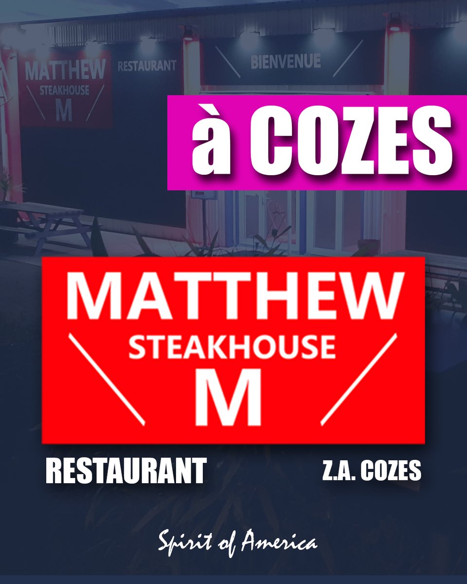 matthewsteakhou's tweet photo. MATTHEW STEAKHOUSE RESTAURANT à COZES !
https://t.co/Cjo78bNScw
https://t.co/jKKEXIDhhB
https://t.co/JPmoyzK16e
#restaurant #cozes #matthewsteakhouse #royan #viande #burgers #styleus #usa #barbie #restaurants #midi #love #fashion #art #photography #happy #me #food #playboy https://t.co/ANhUWBmDPv