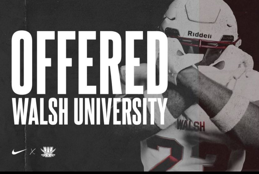 Glad to receive my first offer from Walsh! Thank you coach <a href="/BrutonKendrick/">Coach Bruton</a> !