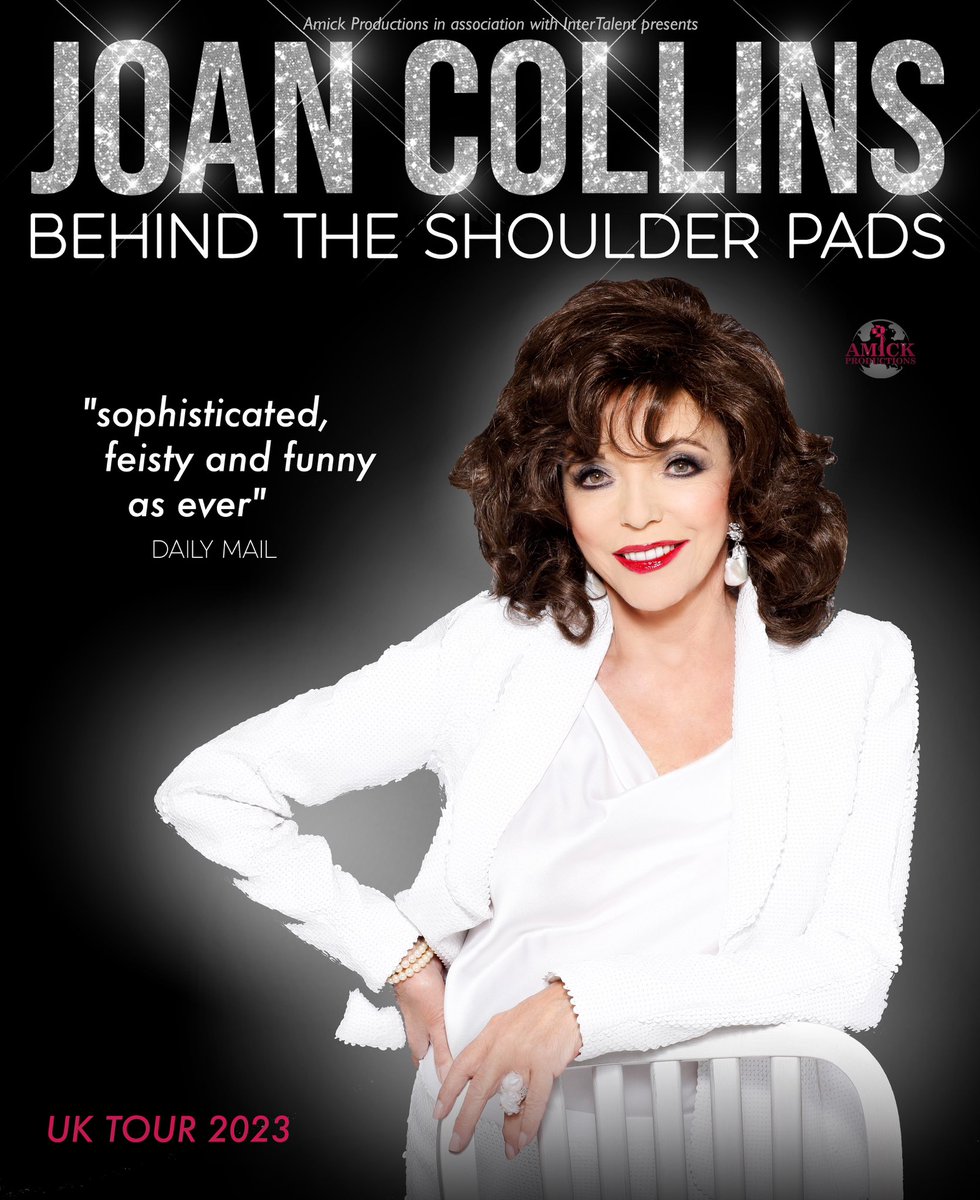 To coincide with the release of her much-anticipated memoir ‘Behind the Shoulder Pads’, global superstar @Joancollinsdbe is embarking on a brand new tour for 2023. This is a show not to be missed! 🌟 Tickets 👇🏼 joancollinstour.com