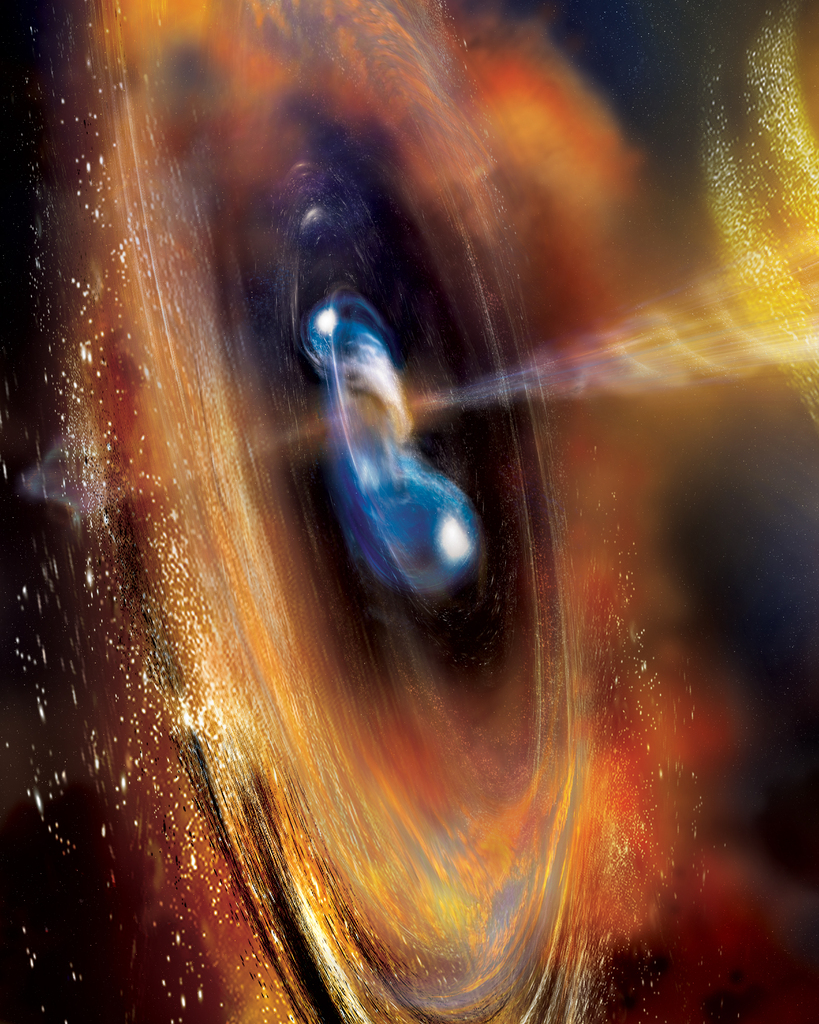 Beacher72's tweet photo. Neutron Stars Collide via NASA https://t.co/ZjjtWxuNmh https://t.co/kXhRUVd1VJ