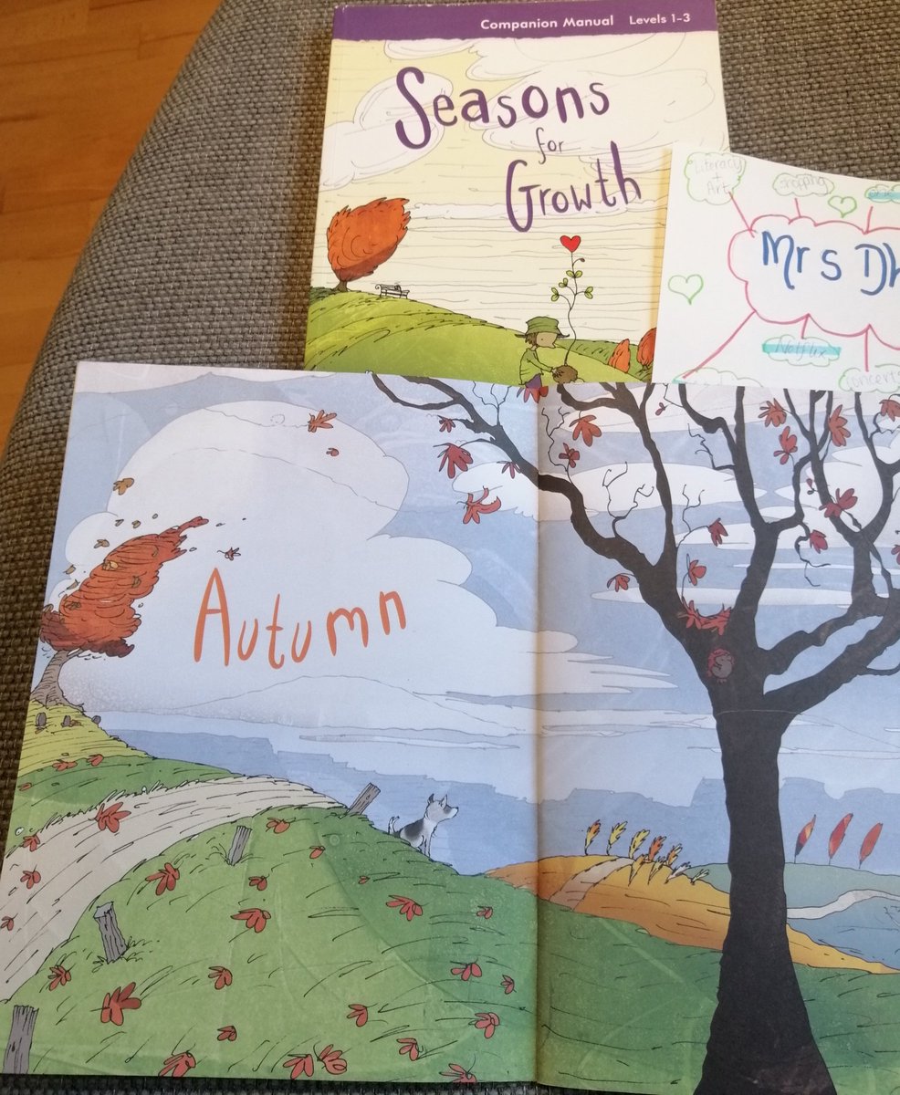 Today I worked with a super group of children to complete our 1st Seasons for Growth session. We enjoyed getting to know each other better and designed name cards to help with this. We 💓 our journals! #seasonsforgrowth #changeisnormal