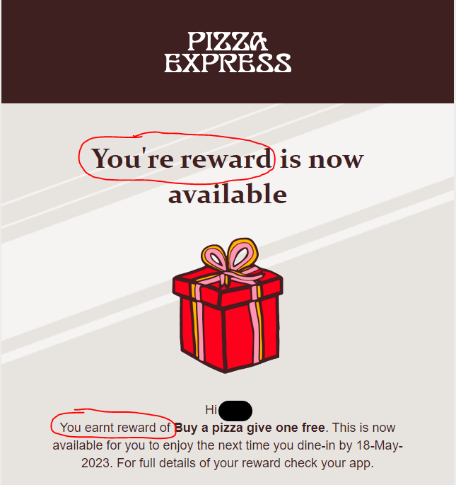 NealPeal's tweet photo. FFS @PizzaExpress ......

I hope that *You're* considering a sending *Your* media team a special Alphabetti Spaghetti pizza BoGoF deal so that I don't have to see something like in my Inbox again. 😭#back2school https://t.co/7KoNqFRjdw