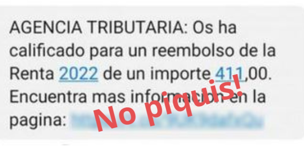 Tornen a circular missatges falsos de la #Renda2022 que són una estafa i que fan servir per robar-te les teves dades bancàries. Desconfia si:
✔️Tenen errades ortogràfiques
✔️Pregunten número de compte o de targeta de crèdit
✔️Et demanen una trucada telefònica
#StopEstafes