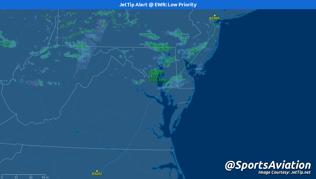 🏒 New Jersey Devils (@NJDevils) #NJDevils 🆚 G1/2 @ Carolina Hurricanes #LetsGoCanes #NJDvsCAR ✈️ N808TJ | SWQ3249 | B734 🛫 EWR - 2:17 pm ET 🛬 RDU - 3:25 pm ET 📡 Tracking: jettip.net/airport/krdu/1…