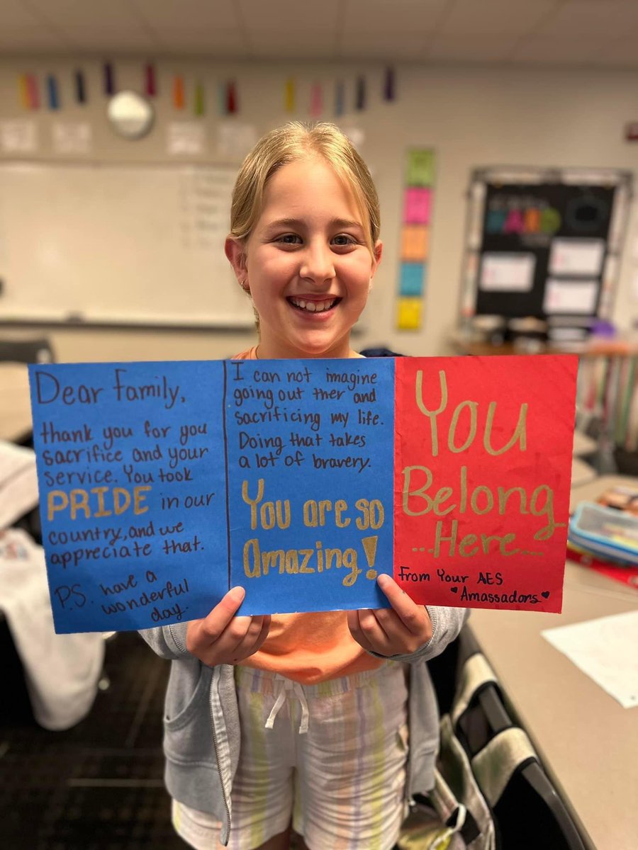 Acton Elementary School 5th grade Ambassadors helped make cards as one of the campus’s efforts to honor and celebrate military connected families during the entire month of April. 

photo courtesy Maggie Walton 

#PirateFamily