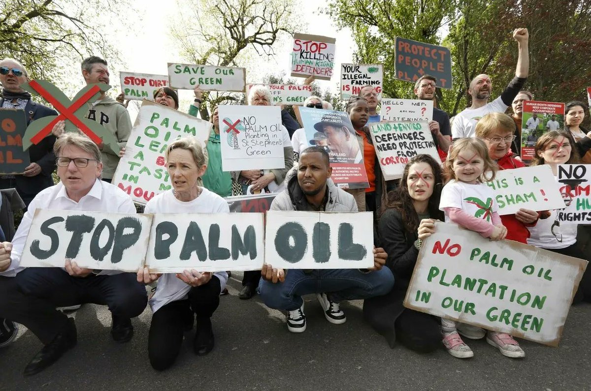 trocaire's tweet photo. Today we held a mock protest at St. Stephen's Green to highlight the serious issue of Palm Oil plantations around the world that are contributing to deforestation, violent attacks against human rights defenders and people being forcibly evicted from their land. 

Members of the Irish Coalition for Business and Human Rights (ICBHR) are calling on Irish MEPs to take action ahead of a key vote on the EU Corporate Sustainability Due Diligence Directive in the European Parliament this month.

You can take action today by signing our petition at https://t.co/E9MtGw7TeS

Photos by: Mark Stedman