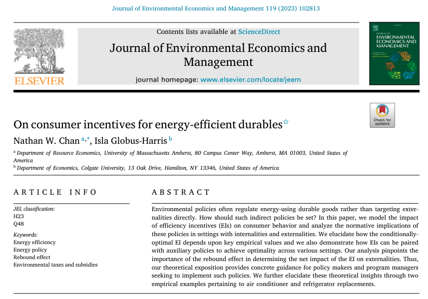 Journal of Environmental Economics and Management tweet media