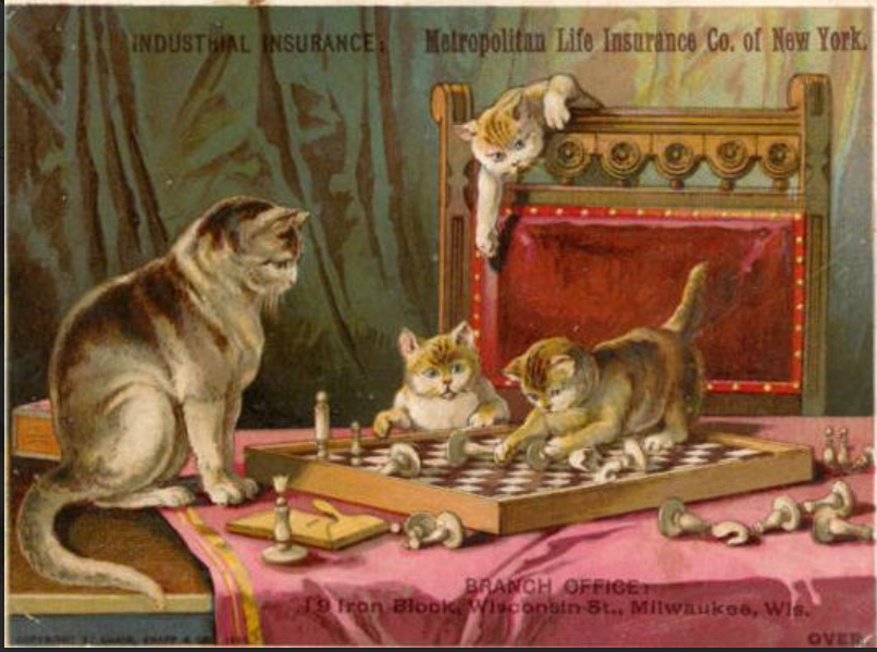 Today's Vintage Ad With Unexpected Cats honors #NationalLifeInsuranceDay!

(Yes, there really is such a day.)