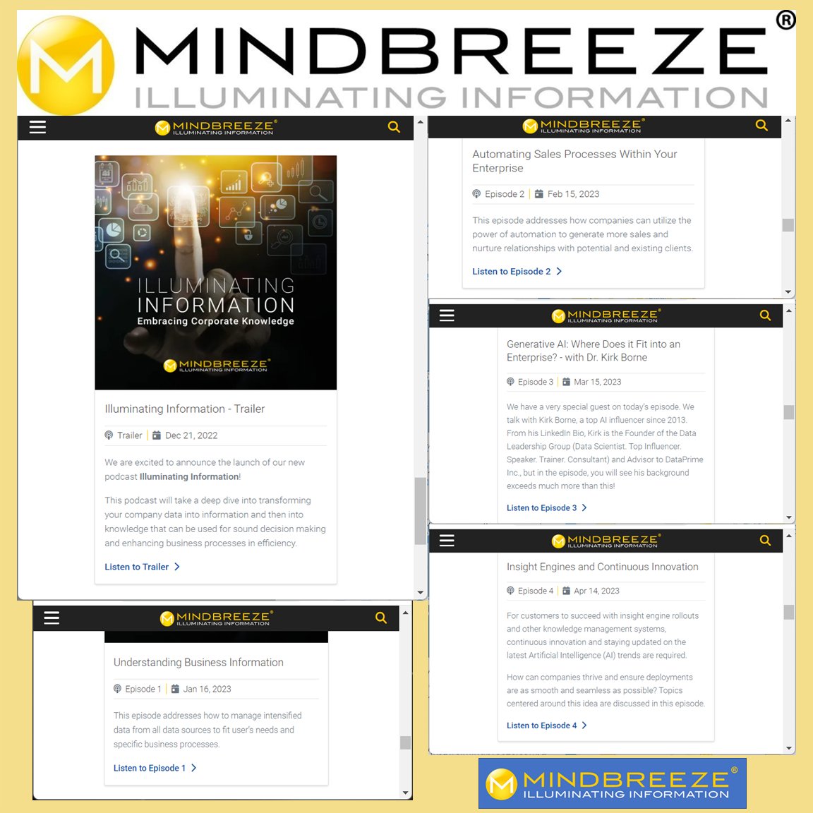 Learn how @Mindbreeze uses #AI & Automation for #InsightsDiscovery and #KnowledgeManagement across all Enterprise Data Assets — podcast series:
inspire.mindbreeze.com/podcast?ls=22

1) inspire.mindbreeze.com/podcast/episod…

2) inspire.mindbreeze.com/podcast/episod…

3) inspire.mindbreeze.com/podcast/episod…

4) inspire.mindbreeze.com/podcast/episod…